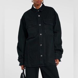 Agolde Camryn oversized black denim shirt/ jacket -size Large